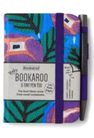 Bookaroo Notatnik A7 z długopisem - fiolet turkus