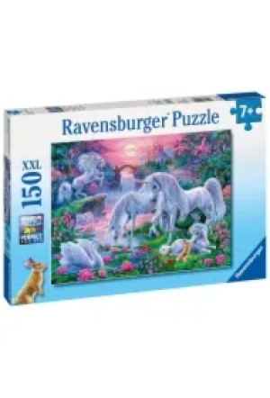 Puzzle 150 el. Jednorożec o zachodzie słońca