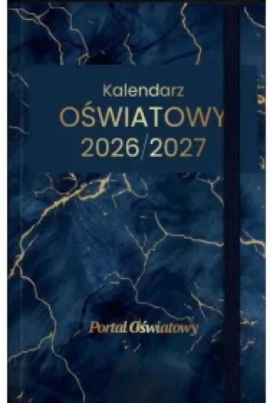 Kalendarz 2026/2027 oświatowy ciemny