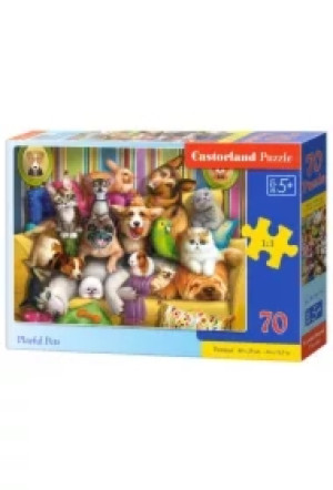 Puzzle 70 el. Zabawne zwierzęta domowe