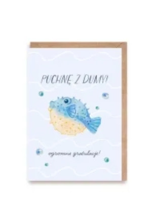 Kartka Gratulacje Rozdymka, eko koperta