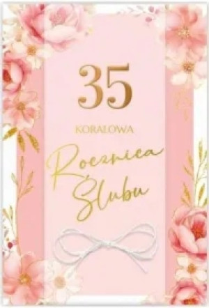 Karnet 35 Rocznica ślubu B6 LUX