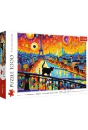 Puzzle 1000 el. Kot w Paryżu