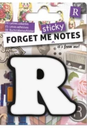 Forget me sticky. Notes kart samoprzylepne litera R niebieski