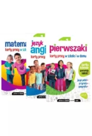 Pakiet Matematyka. Karty pracy w szkole i w domu. Klasa 1, Język angielski. Karty pracy w szkole i w domu. Klasa 1, Pierwszaki. Karty pracy w szkole i w domu