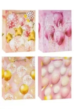 Torebka ozdobna 31x42x10 balony mix