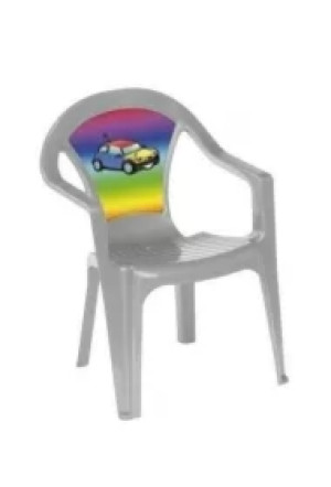 Krzesełko plastikowe pastel szary