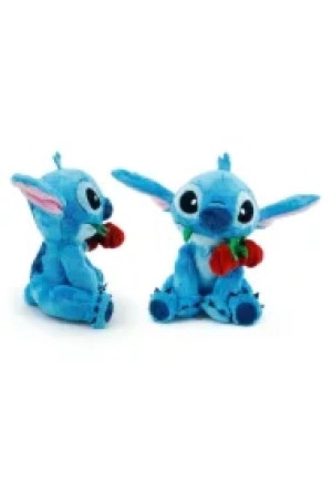Disney Stitch z różą, 25 cm