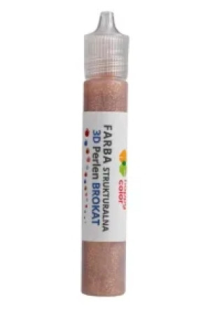 Farba strukturalna 3D- Perlen 32 ml, brokat szampański