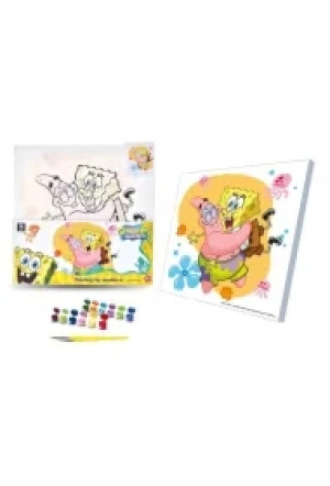 Malowanie po numerach 30x30cm SpongeBob