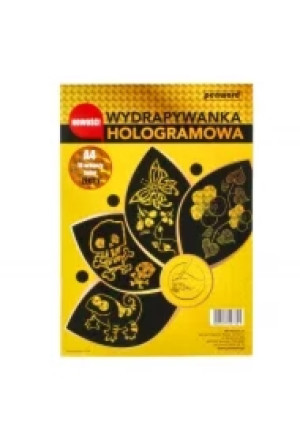Wydrapywanka A4 Holograf 427321 złoty