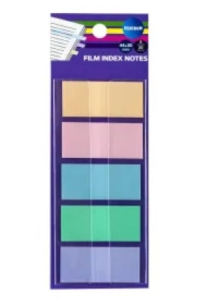 Zakładki indeksujące foliowe 5 pastelowych kolorów