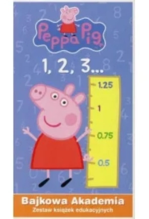 Bajkowa akademia 123 Świnka Peppa zestaw książek edukacyjnych