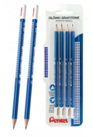 Ołówek drewniany CB60T 2HB+22B-4B blister