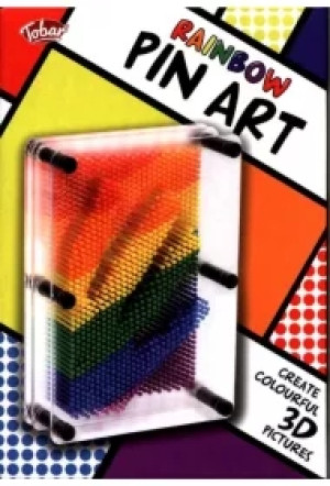 Plastikowy Pin Art Tęczowy
