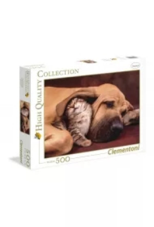 Puzzle 500 el. High Quality Collection. Pies z kotem