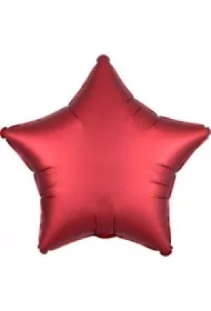 Balon foliowy Lustre Dark czerwony gwiazda