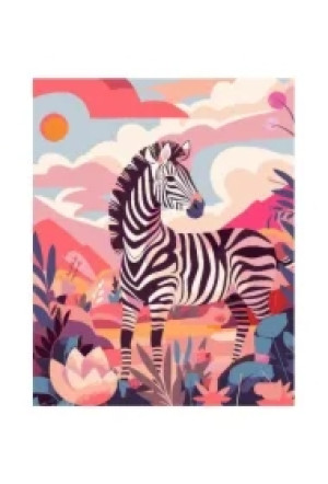 Malowanie po numerach - Zebra