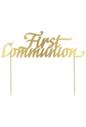 Dekoracja papierowa na tort First Communion 20x14