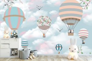 Fototapeta do pokoju dziecięcego balony, baloniki dwk236