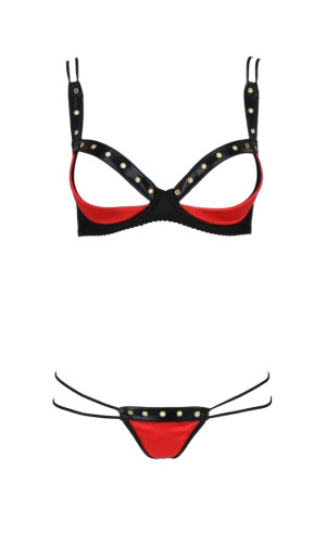 Komplet bielizny - MIDORI SET WITH OPEN BRA red