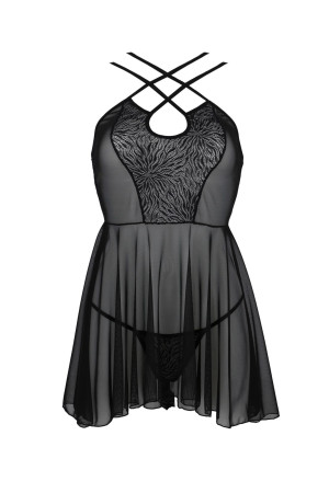 Koszulka damska nocna - SELAGINELLA CHEMISE black