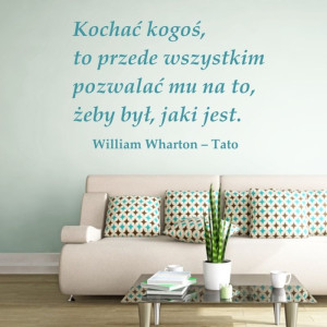 Szablon na ścianę William Wharton cytat kochać kogoś 19SM61