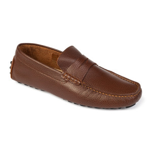 Miękkie mokasyny męskie VAN THORN driving shoes brązowe 42,5