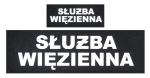 Komplet napisów odblaskowych SŁUŻBA WIĘZIENNA na kamizelkę taktyczną