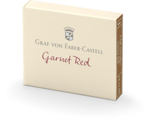 NABOJE DO PIÓRA GARNET RED PERMANENT 6 SZT. GRAF VON FABER-CASTELL