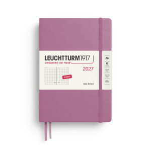 PLANER DZIENNY W KROPKI LEUCHTTURM1917 MEDIUM (A5) 2027 12 MIESIĘCY DUSTY ROSE