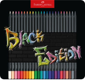 KREDKI BLACK EDITION FABER-CASTELL, 24 KOLORY W METALOWYM OPAKOWANIU