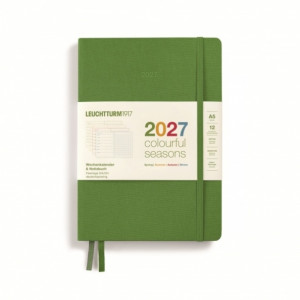 PLANER TYGODNIOWY Z NOTATNIKIEM W KROPKI LEUCHTTURM1917 MEDIUM (A5) 2027 EDYCJA COLOURFUL SEASONS SPRING, PŁÓCIENNA OKŁADKA