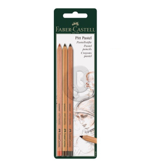 KREDKI PASTELOWE PITT FABER-CASTELL, 3 KOLORY