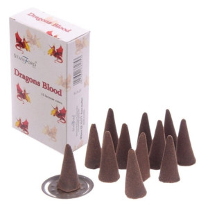 kadzidełka stożkowe zwykłe - Dragons Blood Smocza Krew, opakowanie 15szt.
