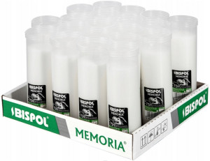 Bispol Memoria p280 wkłady parafinowe do zniczy 75 godzin palenia 20 sztuk