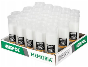 Bispol Memoria p160 wkłady parafinowe do zniczy 60 godzin palenia 30 sztuk