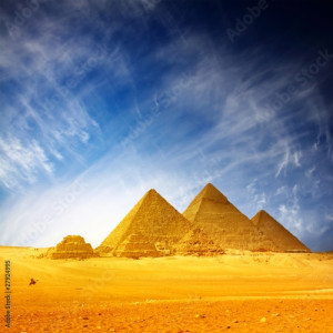 Obraz na płótnie canvas czteroczęściowy "tetraptyk" Giza