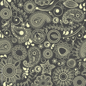Tapeta ścienna Kwiatowy bezszwowe tło, motyw Paisley
