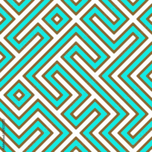 Obraz na płótnie canvas trzyczęściowy "tryptyk" Geometryczny labirynt