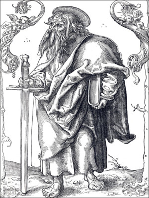 Paul from Christ, the Apostles and St. Paul, Lucas Cranach the Elder - plakat Wymiar do wyboru: 29,7x42 cm