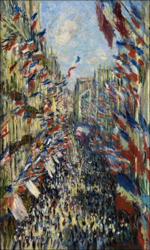 The rue montorgueil in paris celebration of june 30 1878, Claude Monet - plakat Wymiar do wyboru: 21x29,7 cm