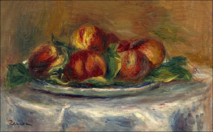 Peaches on a Plate, Auguste Renoir - plakat Wymiar do wyboru: 60x40 cm