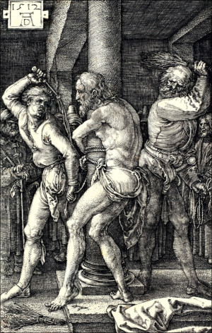 The Flagellation, from The Passion, Albrecht Durer - plakat Wymiar do wyboru: 50x70 cm