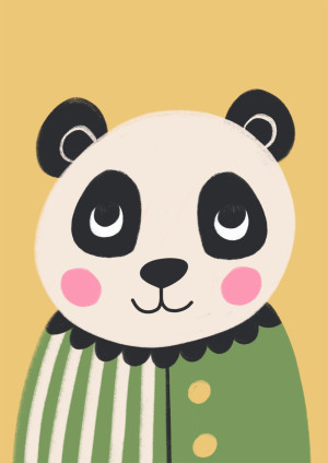 Miś Panda - plakat Wymiar do wyboru: 30x40 cm