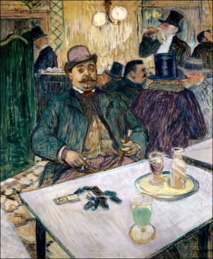 Monsieur Boileau at the Café, Henri de Toulouse-Lautrec - plakat Wymiar do wyboru: 20x30 cm