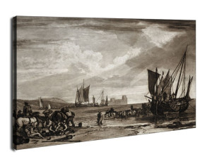 Liber Studiorum Vessels Unloading, William Turner - obraz na płótnie Wymiar do wyboru: 30x20 cm