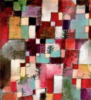 Red green and Violet–Yellow Rhythms, Paul Klee - plakat Wymiar do wyboru: 60x60 cm