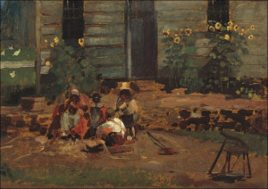 Sketch of a Cottage Yard, Winslow Homer - plakat Wymiar do wyboru: 80x60 cm