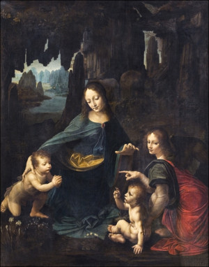 The Virgin of the Rocks, Leonardo Da Vinci - plakat Wymiar do wyboru: 60x80 cm